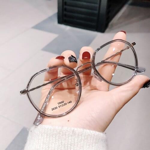High-quality large frame glasses Myopia Glasses Women Men Nearsighted Eyewear Anti blue light Glasses with Diopters Minus -1.0