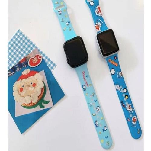 Japan cartoon sports strap for Apple Watch strap 44 40mm 42 38mm for iwatch series 6 5 4 3 2 1 bracelet gift