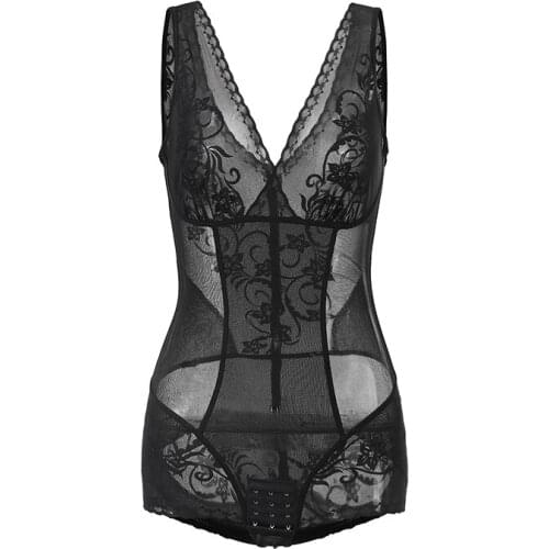 Women Sexy Body Shapewear Bodysuit Slimming Underwear Waist Trainer Shaper Soft Butt Lifter Lace Lingerie Corset Open Crotch