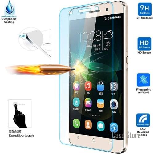 0.30mm 9H Tempered Glass For Huawei Honor 4C 4X 5C 5X X5 GR5 7 Lite 6 7 8 Ascend P6 P7 P8 P9 Lite Screen Protector Film Case