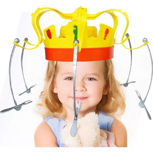 1Set Kids Family Novel Chow Crown Game Musical Spinning Crown Snacks Food Party Game Toy Funny Toy Crown Birthday Gifts