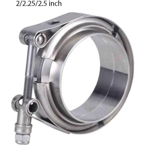 2/2.25/2.5 inch Stainless Steel Exhaust V Band Clamp Male Female Flange Assembly High Quality