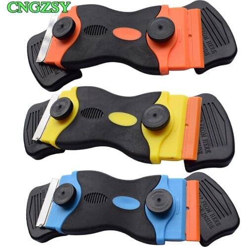 3pcs Double Side Old Glue Scraper Ceramic Oven Paint Label Residue Spatula Car Sticker Film Remover Window Clean Squeegee E21