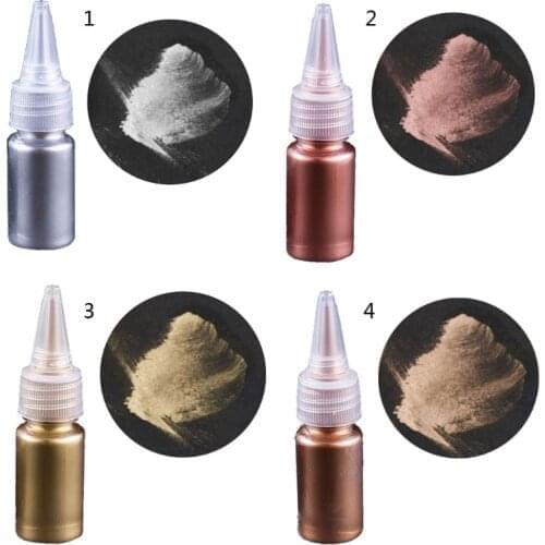 4 Colors Metal Brozne Golden Pearl Powder Epoxy Resin Colorant Glitter Marble Metallic Pigment Resin Dye Jewelry Making