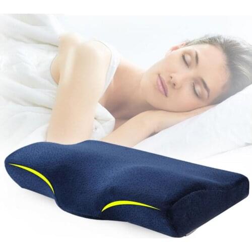 40Memory Foam Bedding Pillow Neck protection Slow Rebound Memory Foam Butterfly Shaped Pillow Health Neck size in 50*30CM