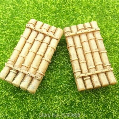 5pcs/lot resin solid simulation bamboo raft 46mm crafts DIY dollhouse christmas Jewelry Making Findings