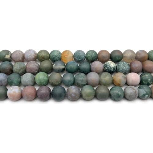 6mm 8mm 10mm Wholesale Natural Dull Polish India Onyx Agat Matte Stone Beads for Jewelry Making DIY Bracelet Necklace