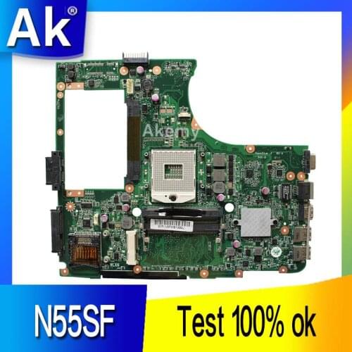 AK N55SF Laptop motherboard For Asus N55SF N55SL N55S Test original mainboard