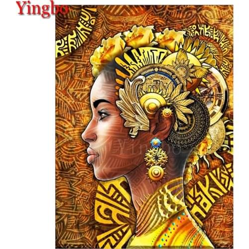 Full Square/Round Drill 5D DIY Diamond Painting "African woman" 3D Embroidery Cross Stitch 5D Home Decor Gift