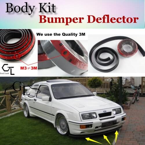 Bumper Lip Deflector Lips For Ford Sierra RS Cosworth Front Spoiler Skirt For TopGear Fans Car View Tuning / Body Kit / Strip