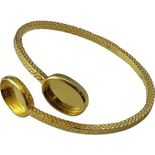 Beadsnice ID33860smt17 5pcs Brass Bracelet Blanks Adjustable Bracelet Settings Bangle Blanks