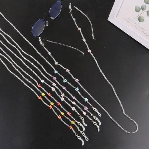 Fashion Retro Mask Strap Womens Sunglasses Chains Mask Holder Reading Beaded Glasses Chain Eyewear Cord Lanyard Necklace Jewelry