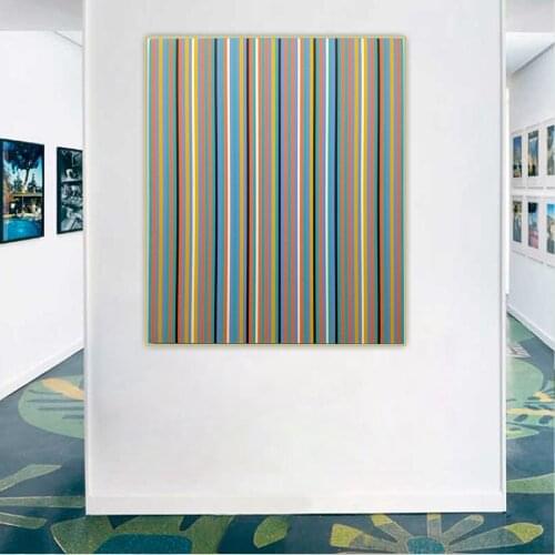 Citon Bridget Riley《Sea Cloud》Canvas Oil Painting Artwork Poster Picture Wall Hanging Decorations Home Living Room Decor