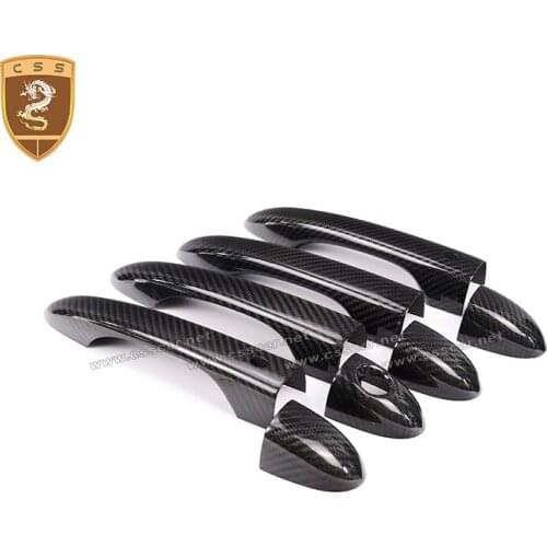 CSSCAR Real Carbon Fiber Door Handle Stick On Type Interior Trim Cover For Maserati Quattroporte Ghibli OEM Style Door Knob