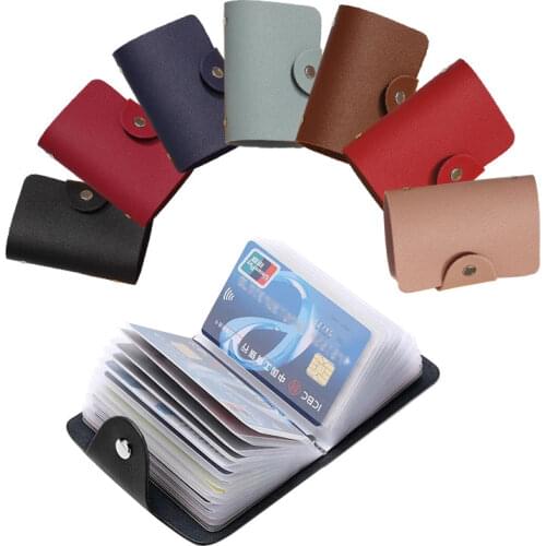 1pc 24 Bits Credit Card ID Card Wallet Cash Holder Organizer Case Pack Business Credit Card Holder Bank Card Package Bag