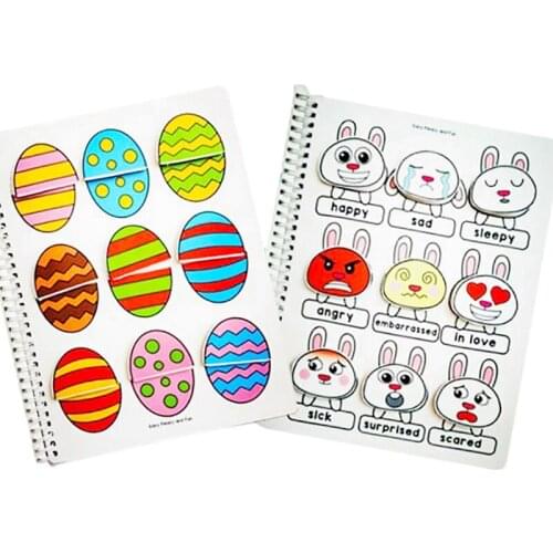 Baby Quiet Busy Book Montessori Material DIY Toys Rabbit Color Shape Matching Games Early Educational Learning Toys For Kids