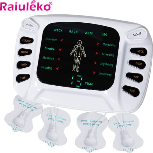 Electric Herald Tens Acupuncture Body Muscle Massager Digital Therapy Machine 8 Modes For Face Back Neck Shoulder Wrist Foot Leg