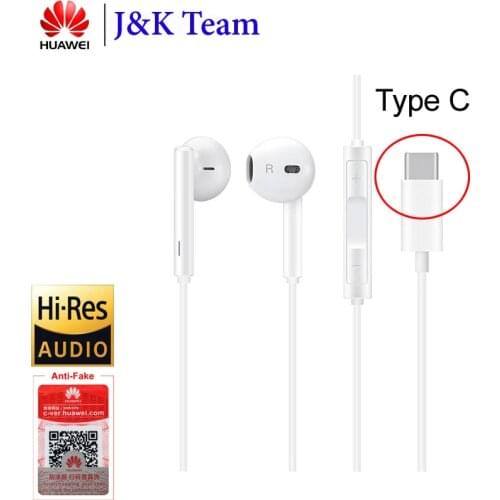 Huawei Headset Type C Earphone Huawei CM33 Hi-Res with Remote Microphone Wire Control Hi Res For Mate 20 Pro Huawei P20 Pro
