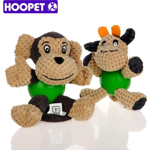 HOOPET Pet Dog Toys for Dogs Puppy Toy for Large Dogs Plush Squeak Interactive Dog Ball Supply