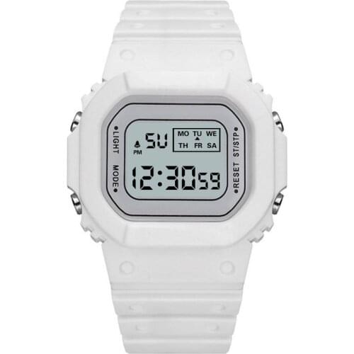 Luxury Women Digital Pink Watch Multifunction Waterproof Women Watches Unisex Male Watch Rectangle Children Sport Watches