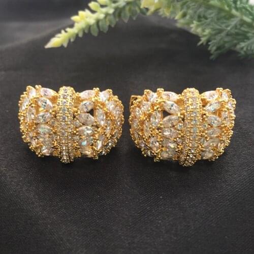 Lanyika Fashion Jewelry Decorous and free from vulgarity Crown Earrings Full Micro inlay Micro Plated Banquet Popular Best Gift