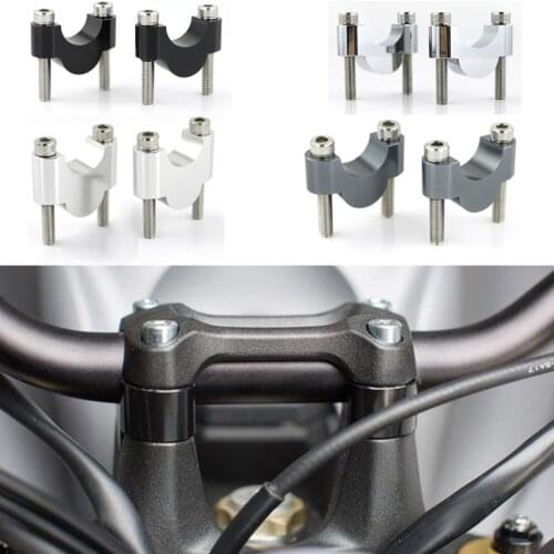Motorcycle 22mm 7/8" Handlebar Fat Bar Mount Risers CNC Billet For Honda XL1000V VTR1000F CBX 750 FMX 650 NT650V NX 650 SLR 650