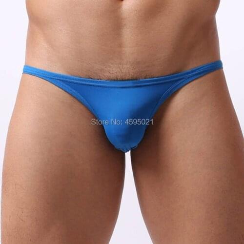 Men String Bikini Briefs Gay Men Mini Underwear Pouch Sexy Comfy Spandex Short Pants