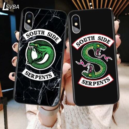 Riverdale South Side Serpents For iPhone 12 Pro Max Mini 11 Pro XS Max X XR 6S 6 7 8 Plus 5S Soft Black Phone Case