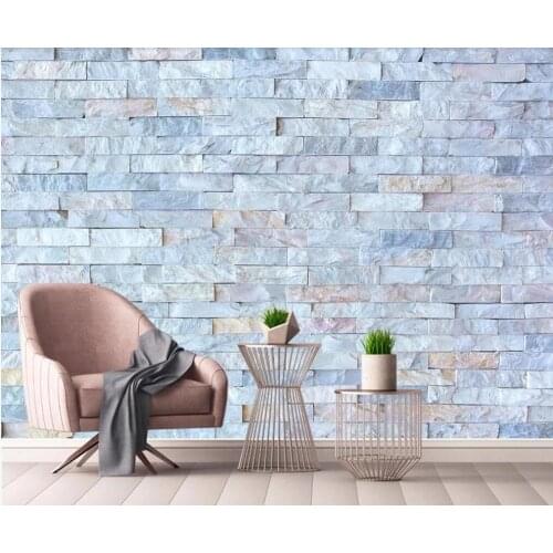 Custom 3D mural wallpaper modern contracted 3D marble geometry brick wall TV background wall decoration painting