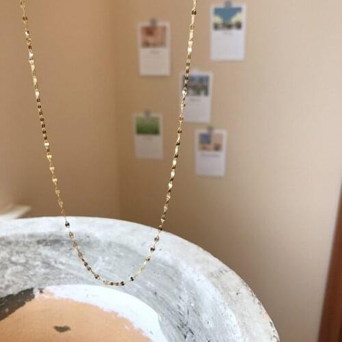 Real 925 Sterling Silver flower shape chain Necklace Women Girls Kids Children Jewelry kolye collares collier