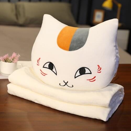 Kawayixia meow Plush Stuffed Toypillow cushion three in one pillow hand cover home office air conditioning blanket beautifulGift