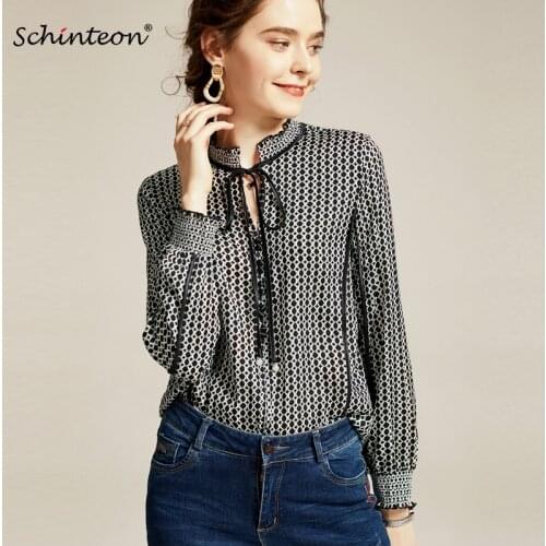Красные блузки Schinteon China At AliExpress