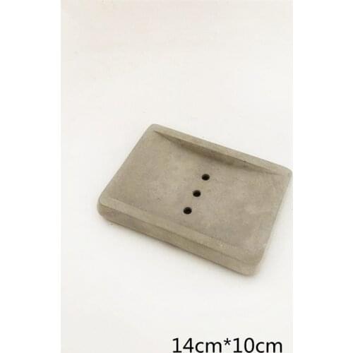 Simple Rectangle Cement Soap Dish Making Mould Concrete Silicone Planter Pot Tray Soap Holder Mold