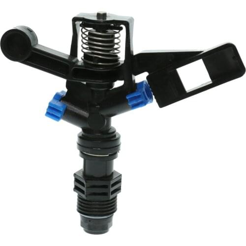 1/2 inch Heavy Duty Plastic Impact Head Sprinkler 360 Degree Rotary Spray Sprinkler Garden Irrigation Watering System