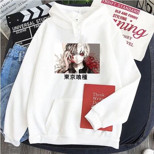 Manga Tokyo Ghoul Hoodies Sweatshirt Men/women Ken Kaneki Printed Pullovers Unisex Tracksuits Fashion Casual Regular Hoody