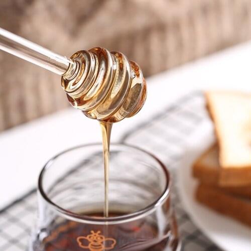 Honey Spoon Honey Dipper Stick Syrup Dispenser Server 6 Inch Honey Spoon Stick for Honey Jar Kitchen Accessories Free shipping
