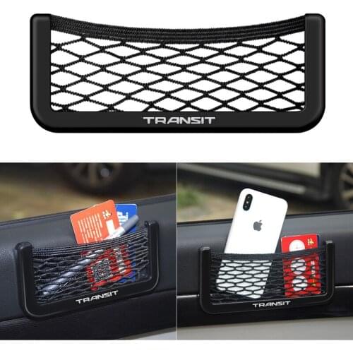 Universal Car Organizer Storage Bag Auto Paste Net Pocket Phone Holder for FORD TRANSIT Car Accessories 20*8CM 8*15CM