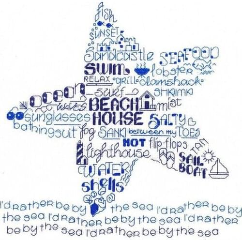 Top Manufacturer Embroidery Lets Live by the Sea Funny Baby Cross Stitch with 100% Cotton Floss & Free Shipping for Home Decor