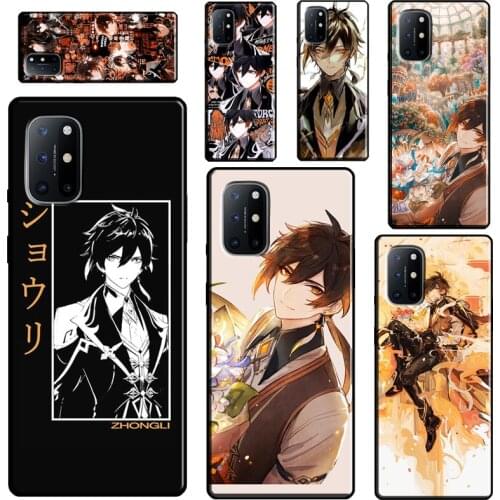 Zhongli Genshin Impact For Realme 8 7 6 Pro Q3 C21 C15 C3 GT Neo Phone Case For OnePlus 9 Pro 8 Pro 7T 8T 9R Nord