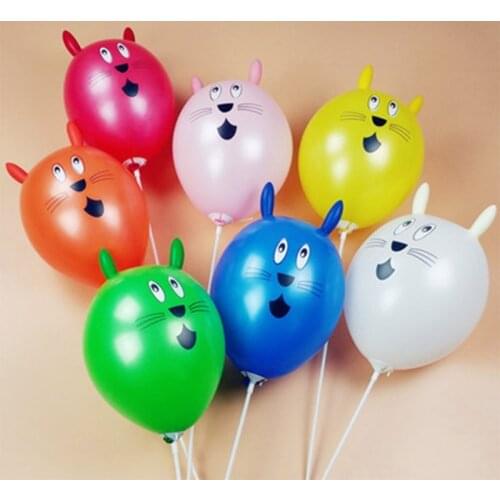 1Pc Random Delivery New Cute Rabbit Inflatable Ball Wedding Party Decoration Latex Balloons Kids Toy