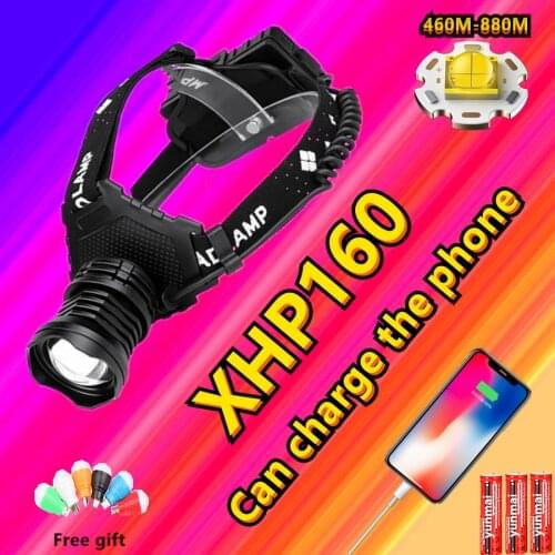 800000 LM XHP160 LED Headlight XHP90 High Power Head Lamp Torch USB 18650 Rechargeable XHP70 Head Light XHP50 Zoom LED Headlamp