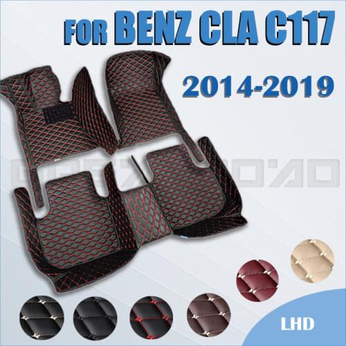Car floor mats for BENZ CLA class 2014 2015 2016 2017 2018 2019 Custom auto foot Pads automobile carpet cover