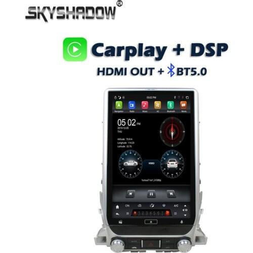 Carplay Tesla IPS DSP 13.3" Android 9.0 4G+64G SIM Car DVD Player Wifi Bluetooth 5.0 RADIO GPS Map For Toyota Land Cruiser 2018