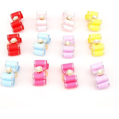 Small Dogs Grooming Bows Pets Hair Puppy Accessories For Dog Hair Clips Grooming Yorkshire Table Bows kokardki dla psa chien