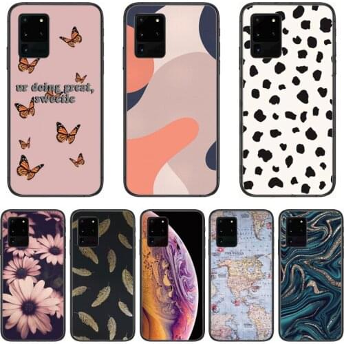 Shinning protective Phone cover hull For SamSung Galaxy S 6 7 8 9 10 20 Plus Edge E 5G Lite Ultra black soft bumper