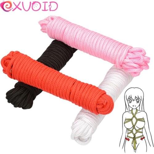 EXVOID 10 Meters Restraint Rope Sex Slave Bondage Rope Slave Roleplay Thick Cotton Sex Toys For Couples Flirting Erotic BDSM