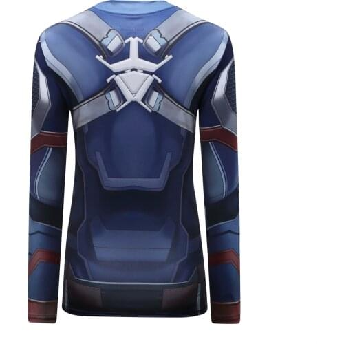 Factory Hot Sale Female Compression Women Long Sleeve Tshirt 3D Comicis Funny Women Tights