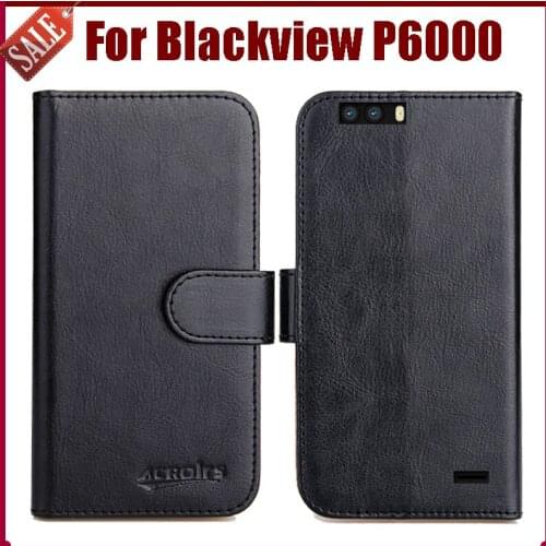 Hot Sale! Blackview P6000 Case New Arrival 6 Colors High Quality Flip Leather Protective Cover For Blackview P6000 Case
