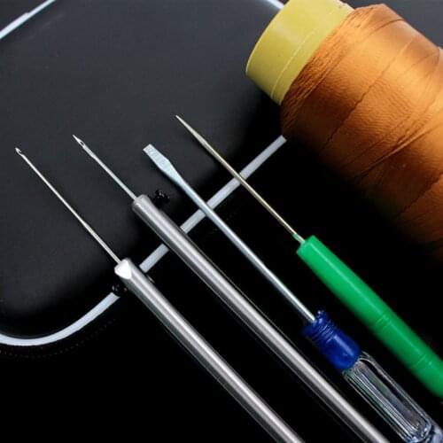 DIY Hand Sewn Shoes Crochet Needle Repair Tool Crochet Needle for Awl Bent Hook Needle Sewing Leather Tools