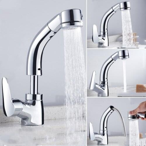 Kitchen Faucet Black/Gold/Chrome/White Pull Out Kitchen Tap with Shower Head Single Handle Crane Water Mixer Tap Mixer Tap